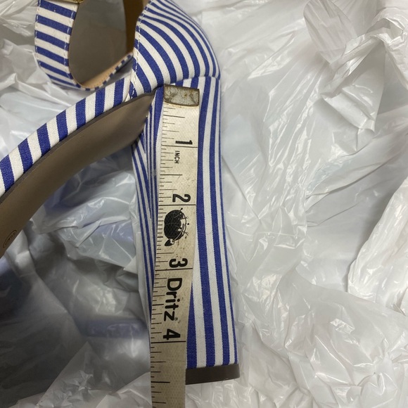 It’s High Heel Denim Striped Shoes Size 9 - Picture 8 of 8